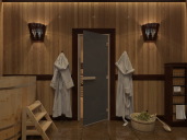 Изображение Дверь для бани и сауны «Черный жемчуг» (190х70). Цена 7 990 р Заказы по телефону: 8 (495) 926-26-22.