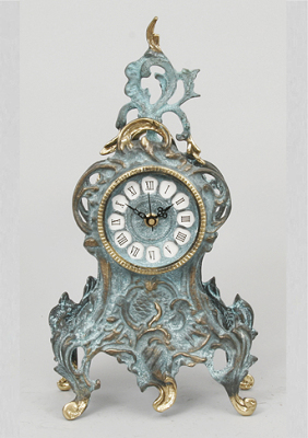   Virtus Table Clock Ribbon Flowers (5066)